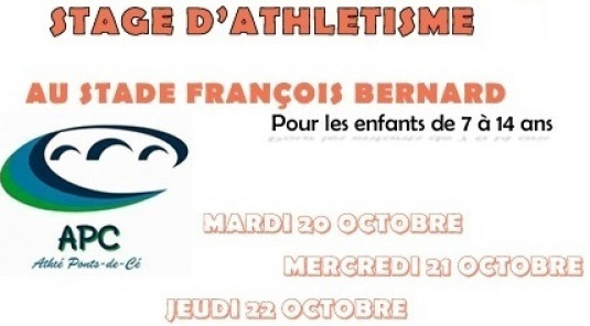 Stage athlétisme jeunes de la Toussaint